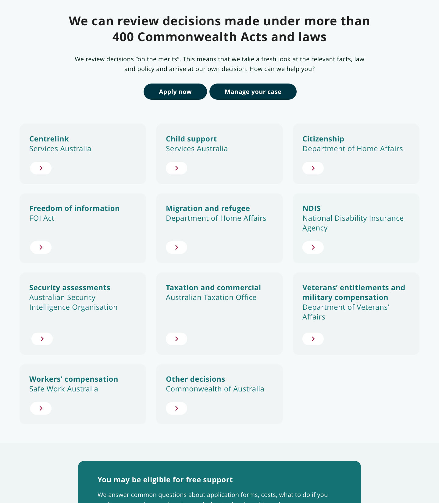Administrative Review Tribunal website