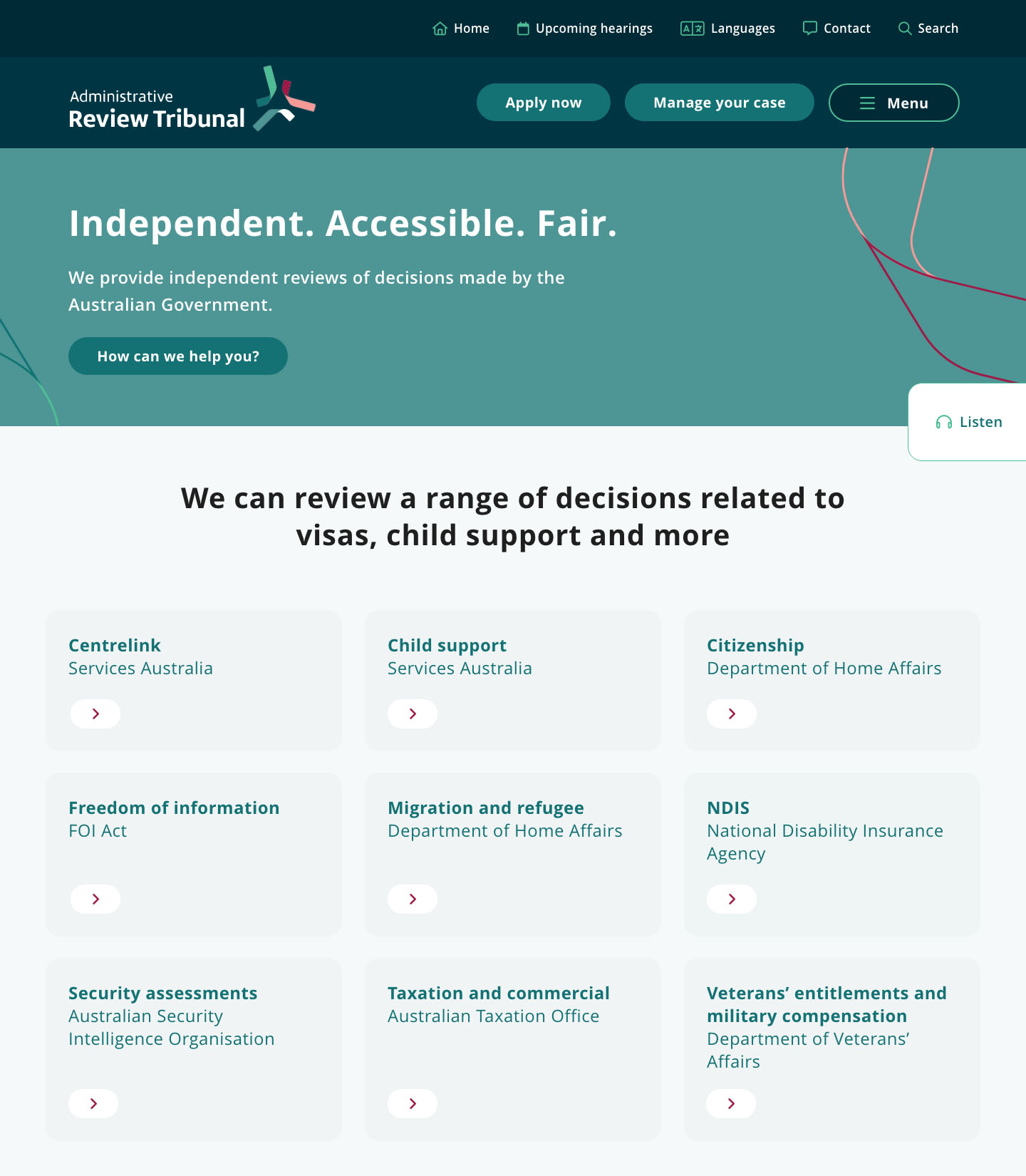 Administrative Review Tribunal website