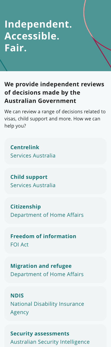 Administrative Review Tribunal website