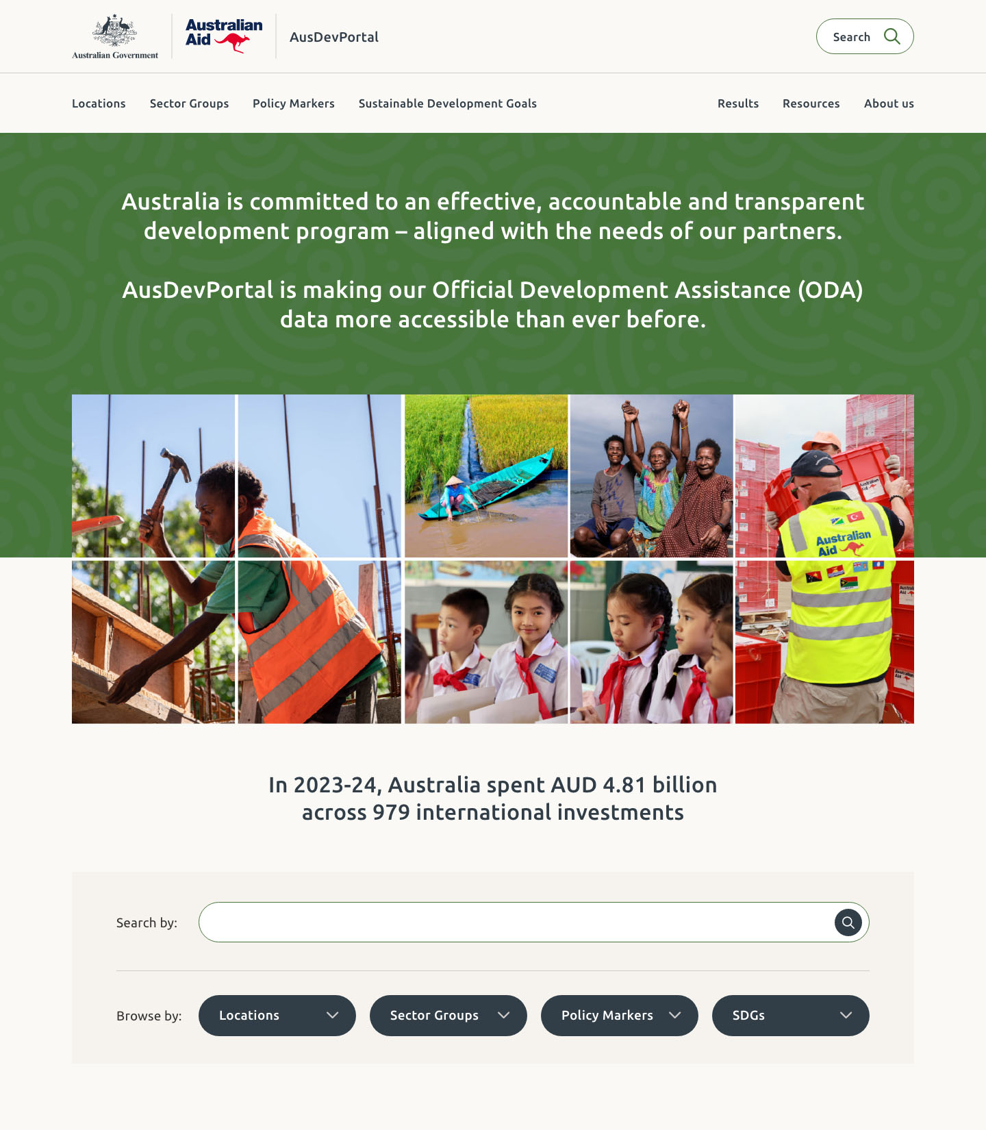 AusDev Portal website