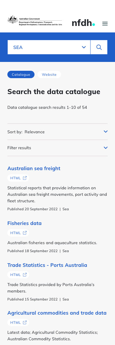 National Freight Data Hub website