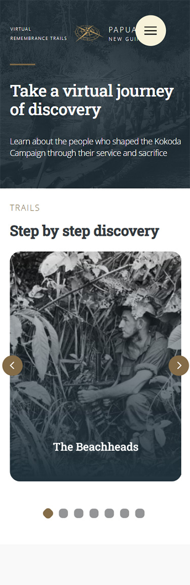 PNG Virtual Remembrance Trails website