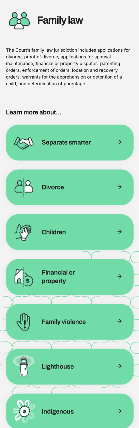 Federal Circuit and Family Court of Australia website