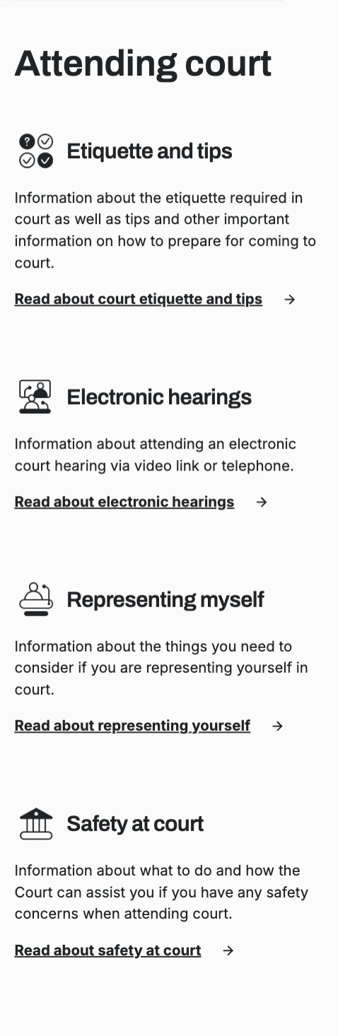 Federal Circuit and Family Court of Australia website