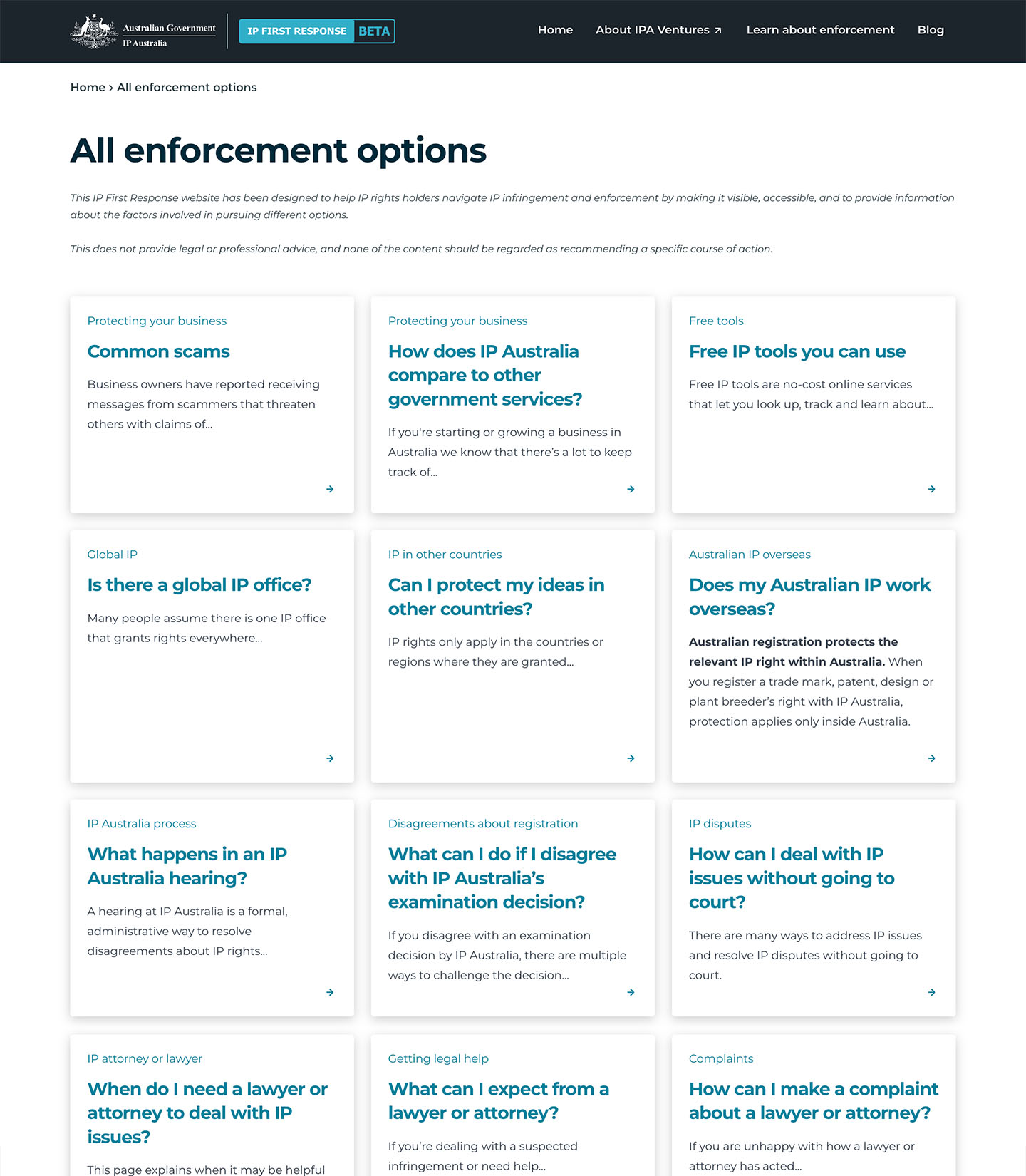 IP First Response website