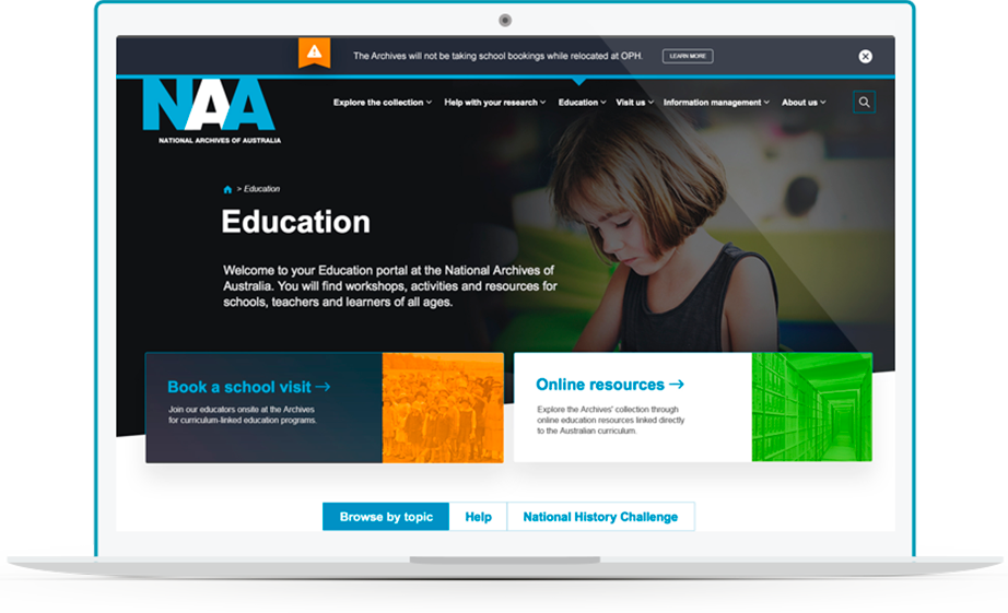 National Archives of Australia website