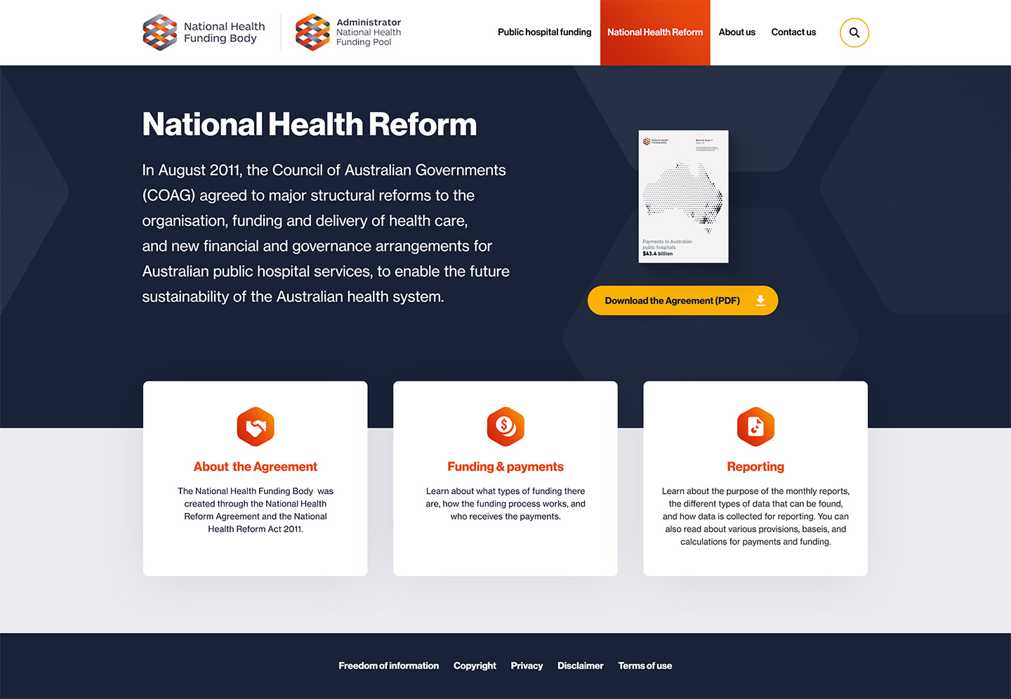 National Health Funding Body website