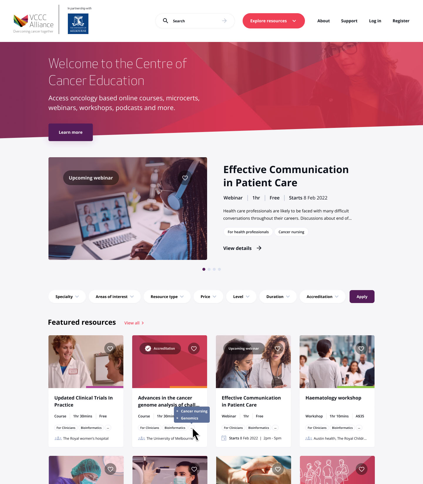 Centre for Comprehensive Cancer Education website